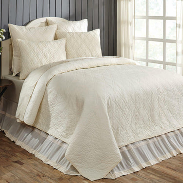 Casey Parchment Queen Quilt 92Wx92L VHC Brands - The Fox Decor